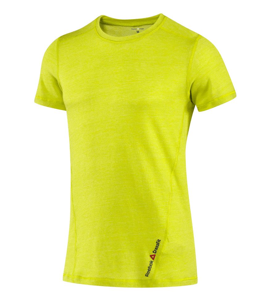 Mens Reebok CrossFit Tri Blend Short Sleeve Technical Tops
