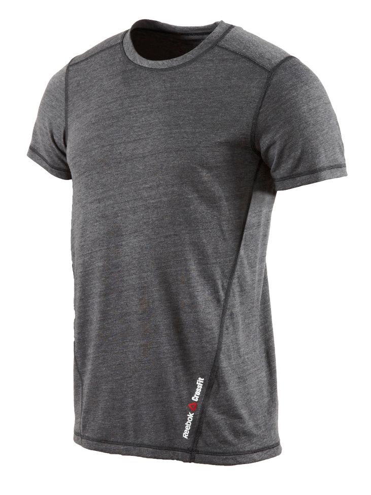 Mens Reebok CrossFit Tri Blend Short Sleeve Technical Tops