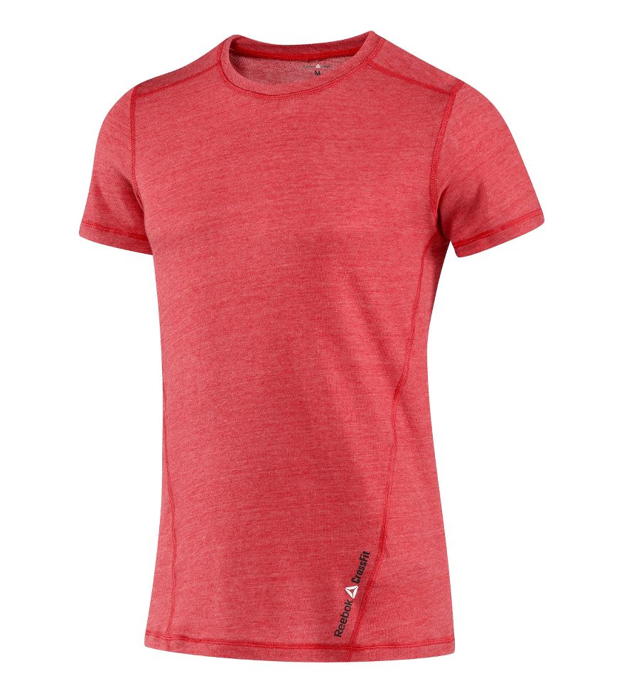 Mens Reebok CrossFit Tri Blend Short Sleeve Technical Tops