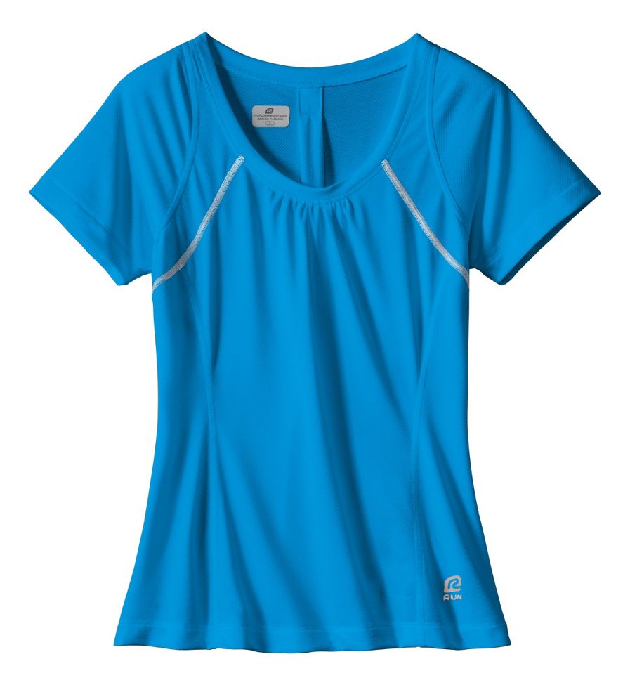 Womens Road Runner Sports Velocity Scoop Short Sleeve Technical Tops