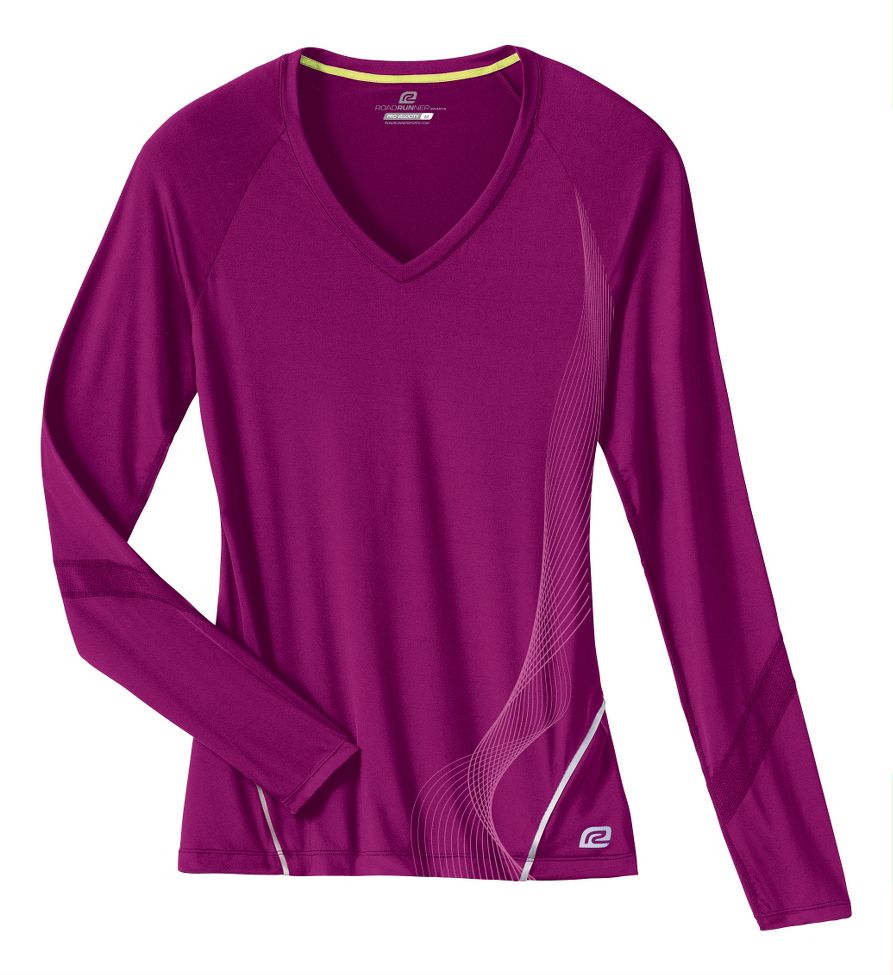 Womens Road Runner Sports Pro Velocity Long Sleeve No Zip Technical Tops