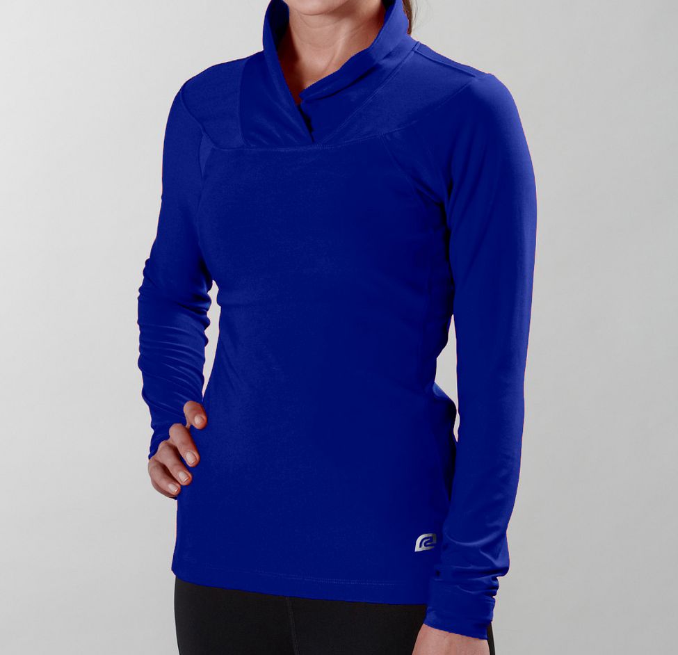 Womens Road Runner Sports Run-Way Long Sleeve No Zip Technical Tops