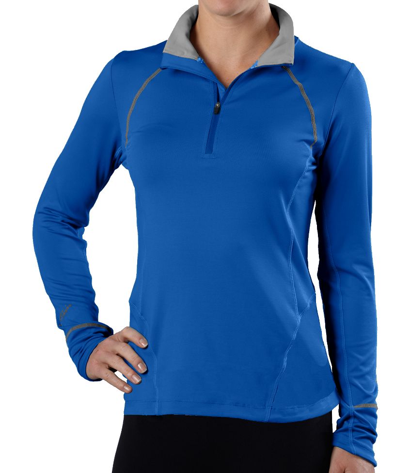 Womens Road Runner Sports Whisper Light Long Sleeve 1/2 Zip Technical Tops