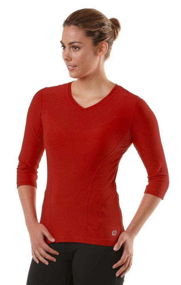 Womens R-Gear Runner's High 3/4 Sleeve Long Sleeve No Zip Technical Tops