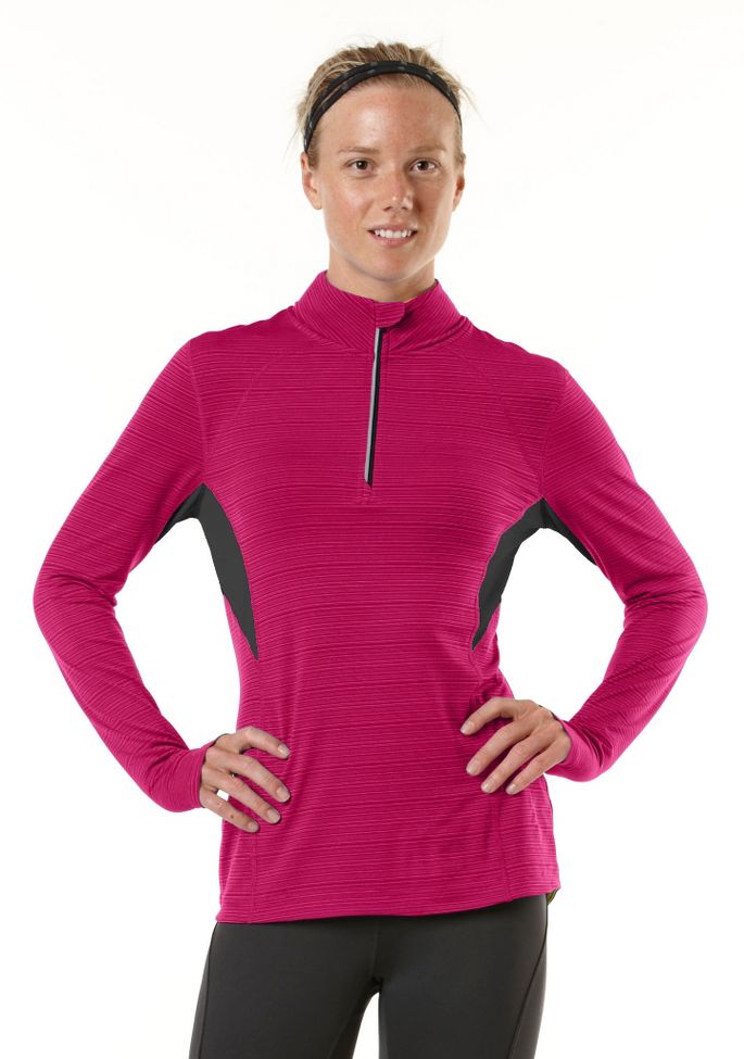 Womens R-Gear On the Run Long Sleeve 1/2 Zip Technical Tops