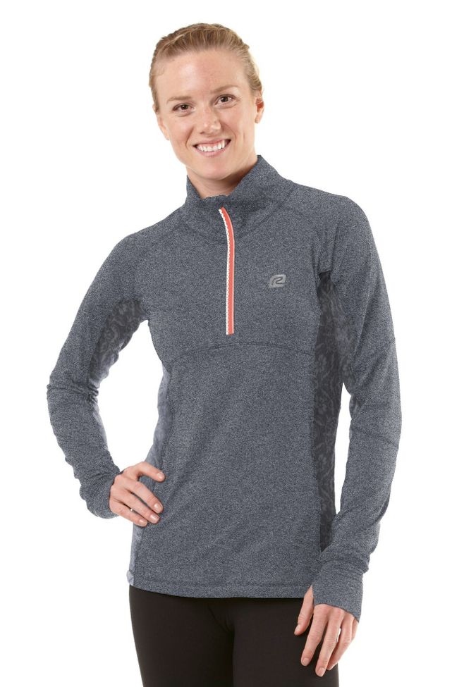 Womens R-Gear Just a Pretty Lace Long Sleeve 1/2 Zip Technical Tops