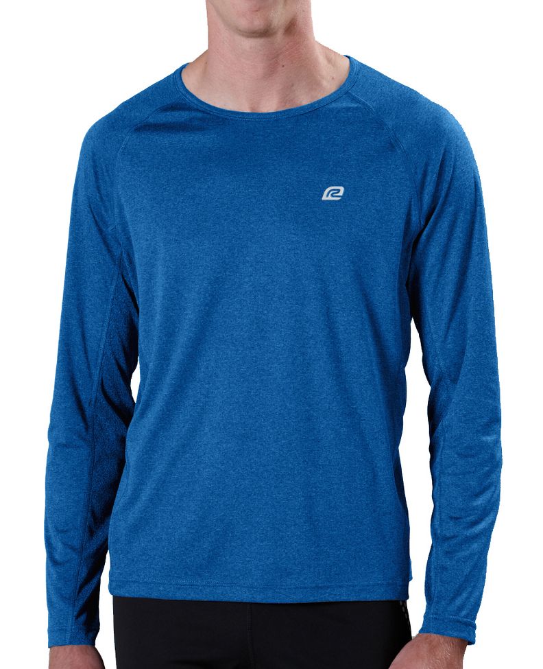 Mens Road Runner Sports Get Up & Go Long Sleeve No Zip Technical Tops