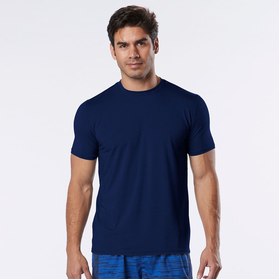 Mens Road Runner Sports Velocity Back to Basics Crew Short Sleeve Technical Tops