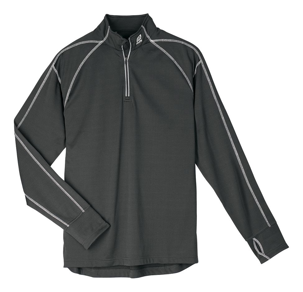 Mens RRS Carbon Mock Long Sleeve Half Zip Top
