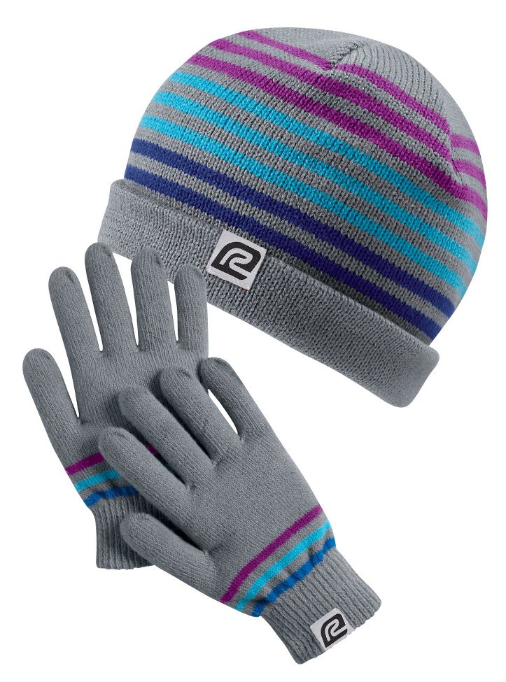 Womens Road Runner Sports Earn Your Stripes Hat & Glove Set Headwear