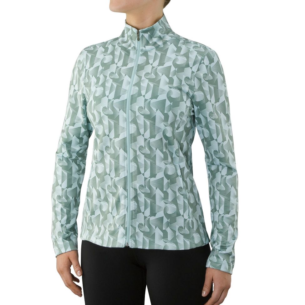 Womens Saucony SummerLete Printed Zip Warm-Up Unhooded Jackets
