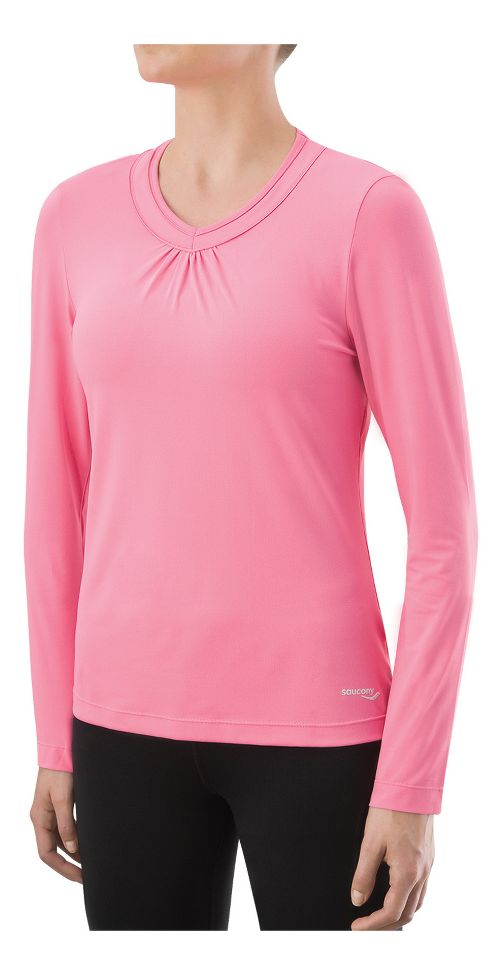 Womens Saucony Womens Appl Primo RL Long Sleeve No Zip Technical Tops