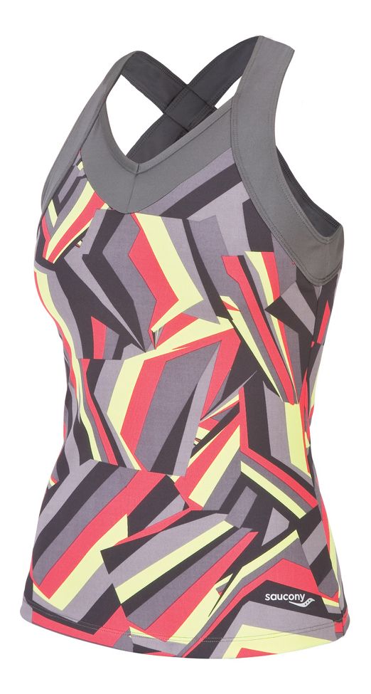 Womens Saucony Run LX Tank Sport Top Bras