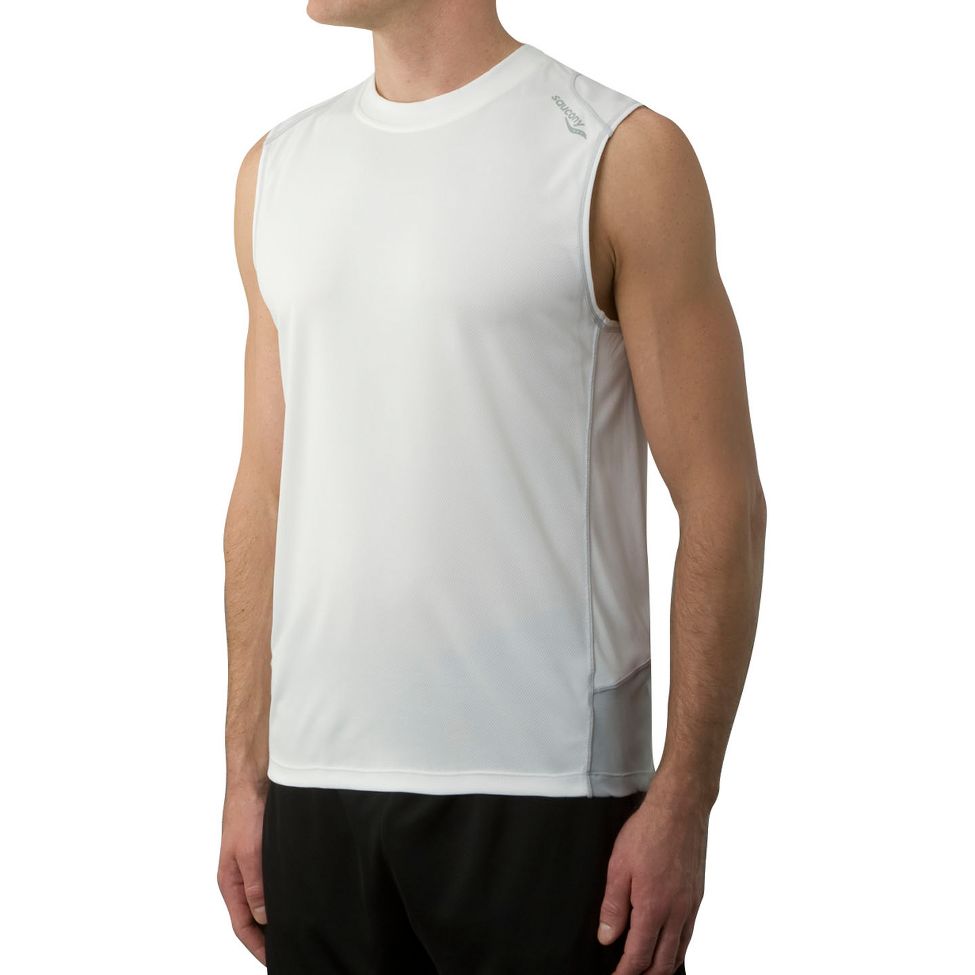 Mens Saucony Vortex Sleeveless Technical Tops