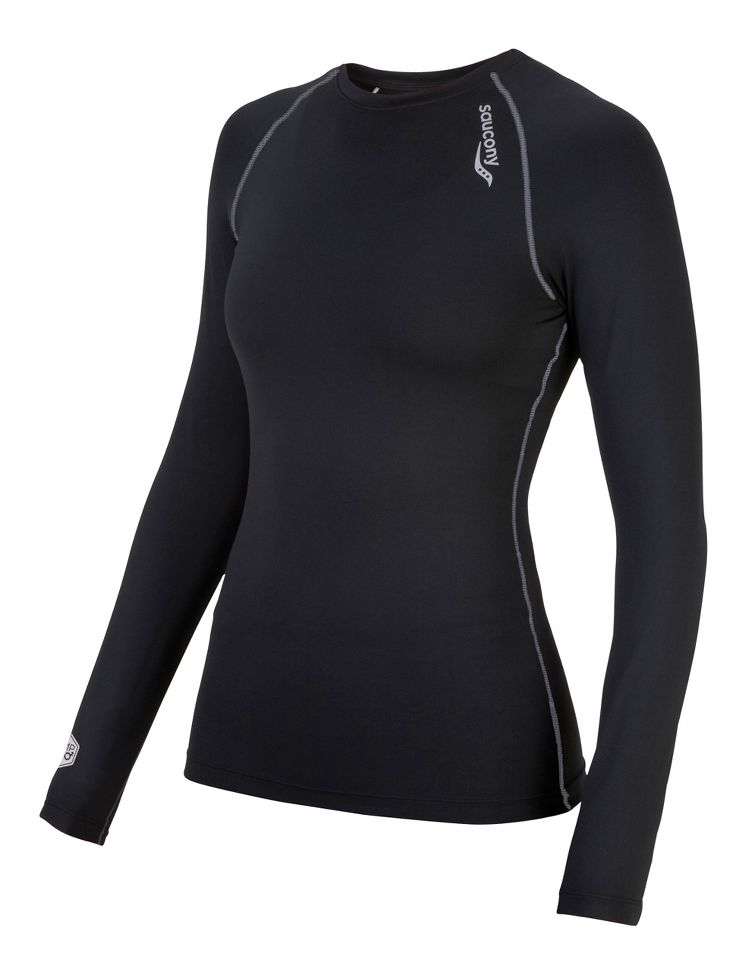 Womens Saucony Amp Pro Long Sleeve No Zip Technical Tops