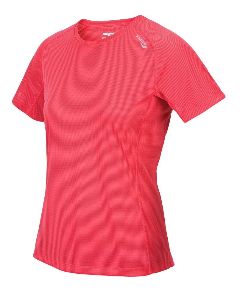 Womens Saucony Hydralite Short Sleeve Technical Tops