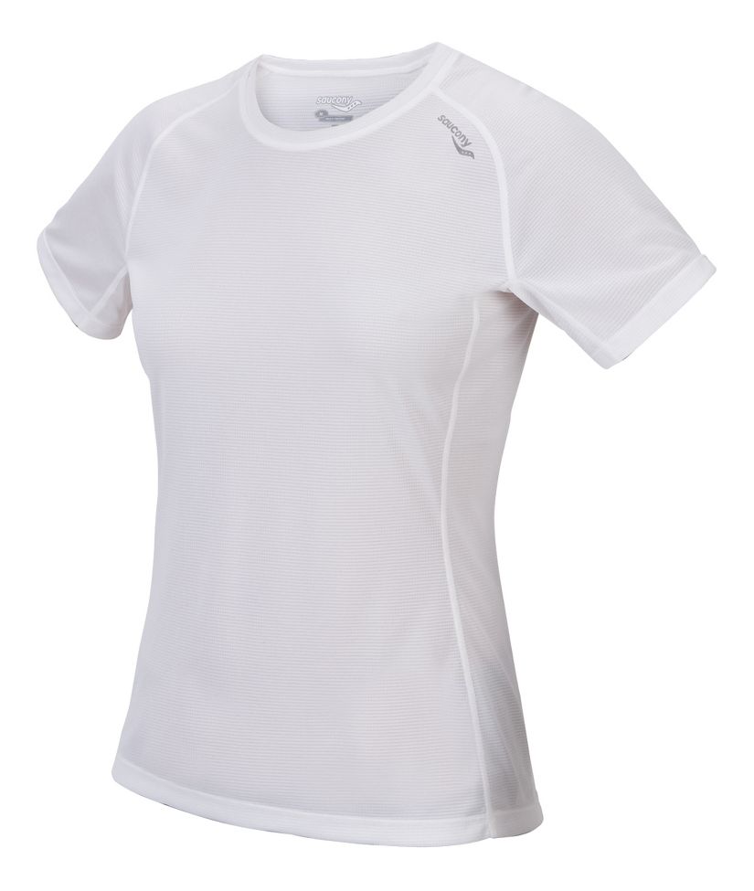 Womens Saucony Hydralite Short Sleeve Technical Tops