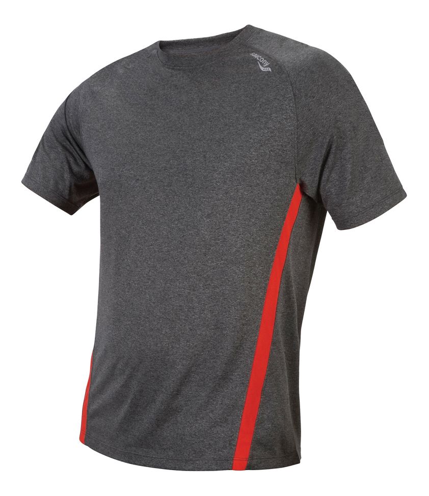 Mens Saucony Revel Short Sleeve Technical Tops