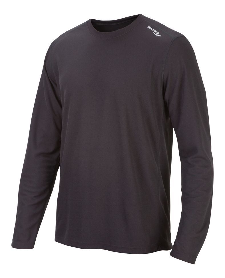 Mens Saucony Hydramax Long Sleeve No Zip Technical Tops