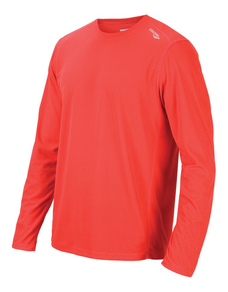 Mens Saucony Hydramax Long Sleeve No Zip Technical Tops