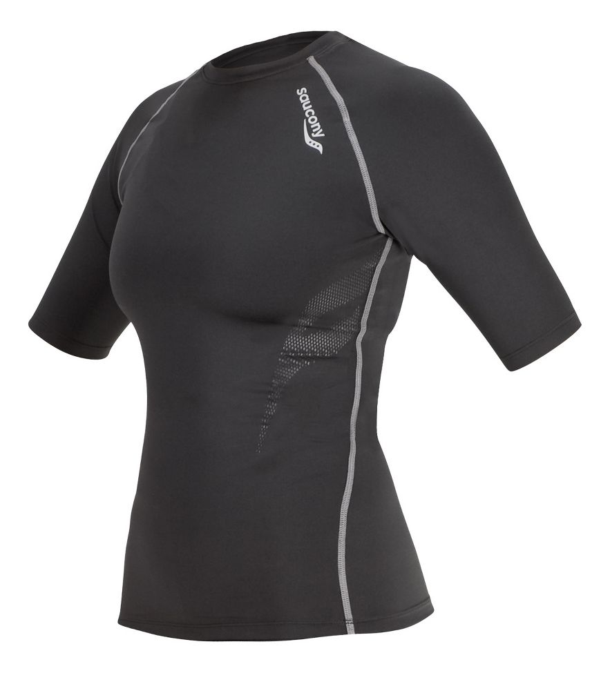 Womens Saucony Amp Pro Short Sleeve Technical Tops