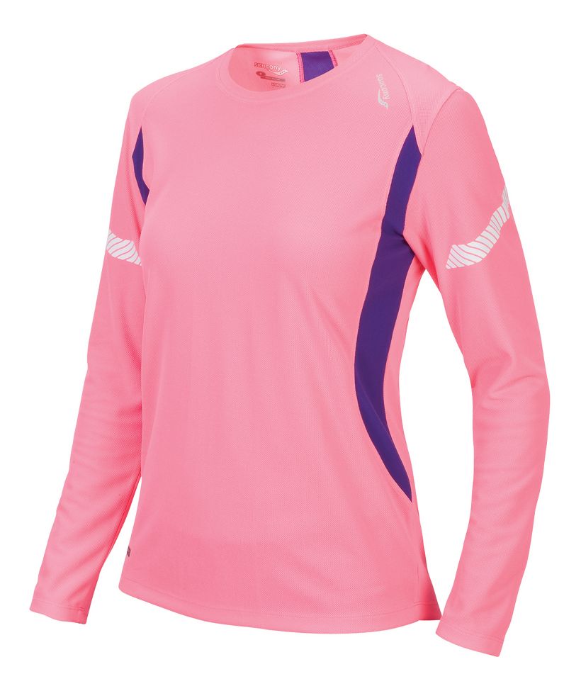 Womens Saucony Kinvara Longsleeve No Zip Technical Tops