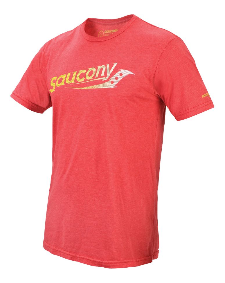 Mens Saucony Kinvara Graphic Short Sleeve Technical Tops