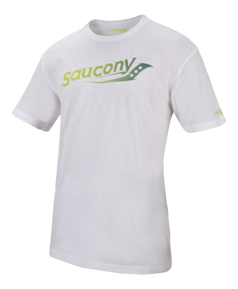 Mens Saucony Kinvara Graphic Short Sleeve Technical Tops