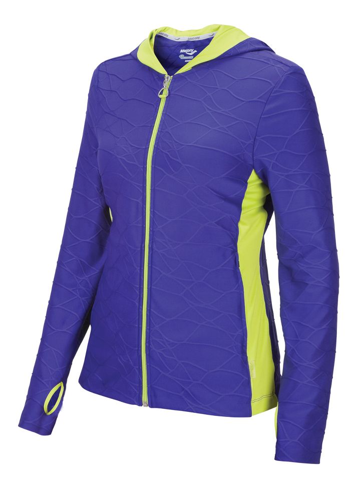 Womens Saucony Strata Zip Warm-Up Hooded Jackets
