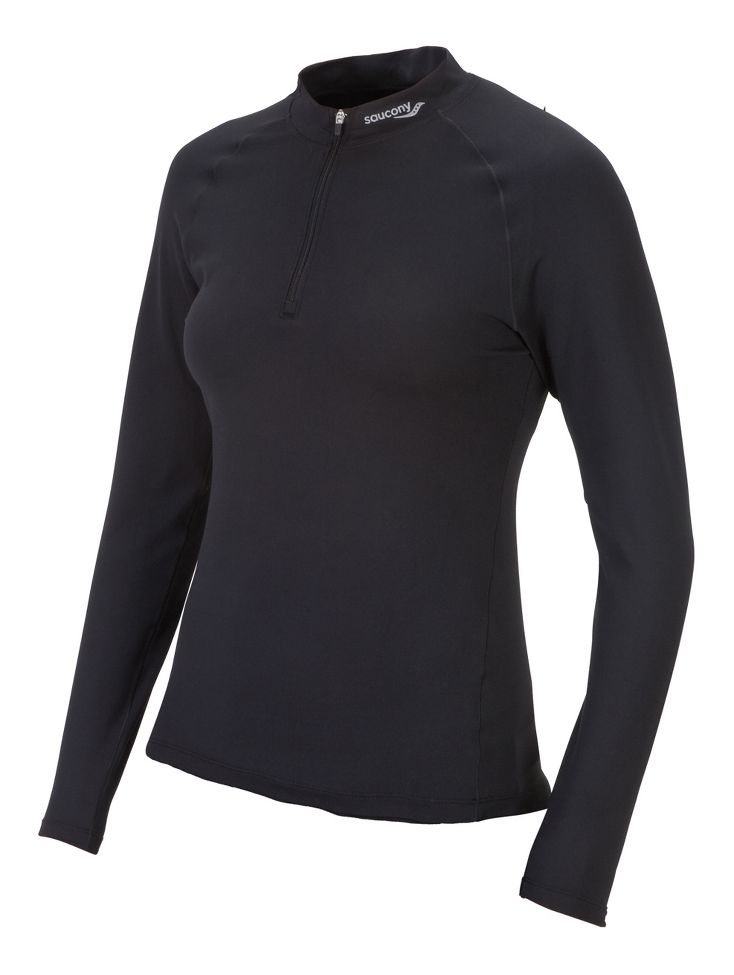 Womens Saucony Primo 1/4 Zip Long Sleeve Technical Tops