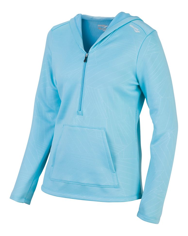 Womens Saucony Siberius Warm-Up Hooded Jackets