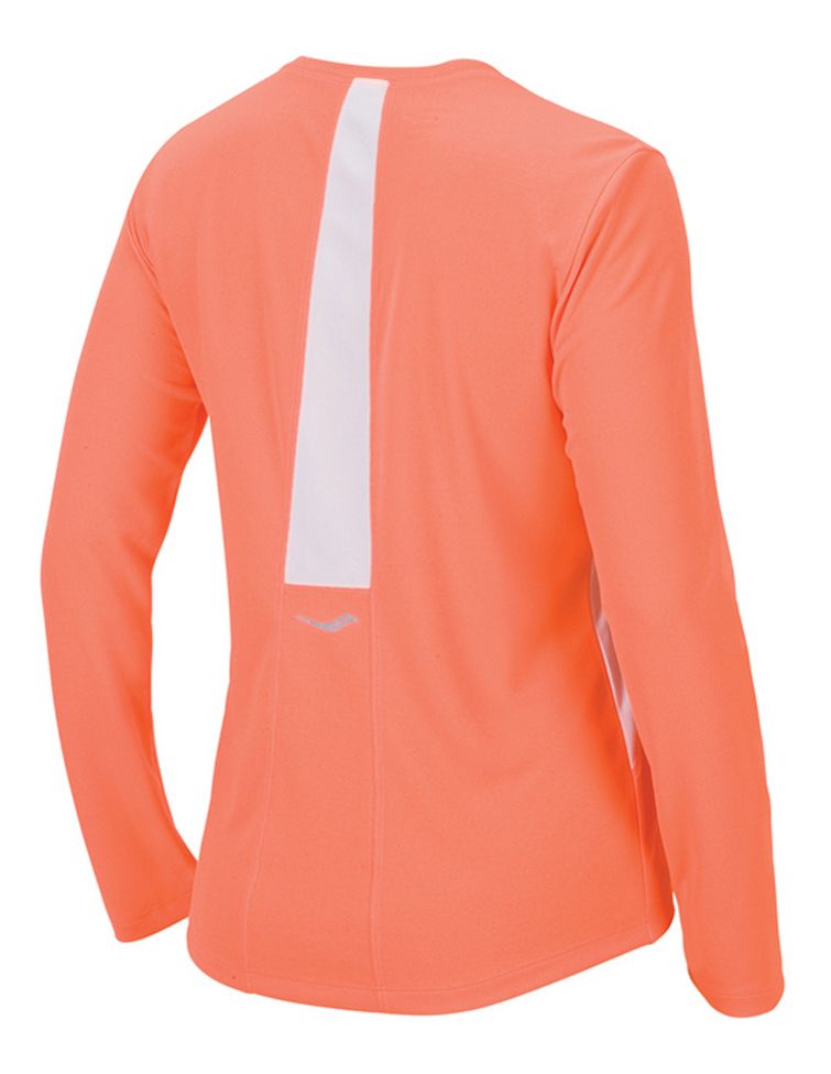 Womens Saucony Axiom Long Sleeve No Zip Technical Tops