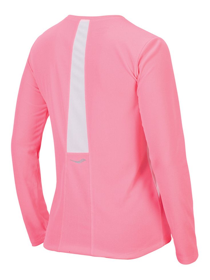 Womens Saucony Axiom Long Sleeve No Zip Technical Tops