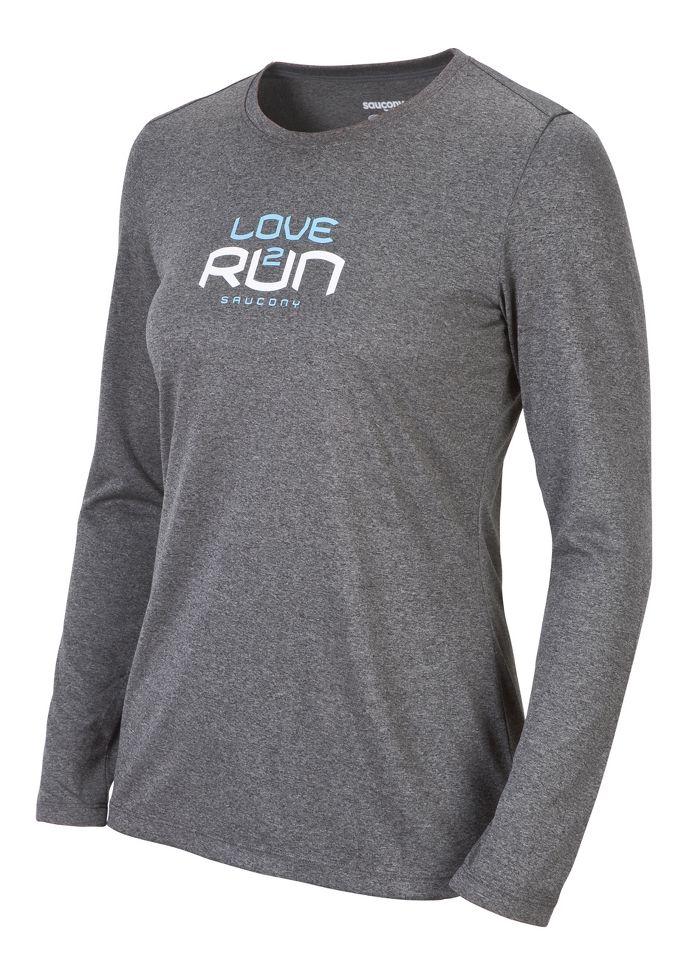 Womens Saucony Revel Long Sleeve No Zip Technical Tops