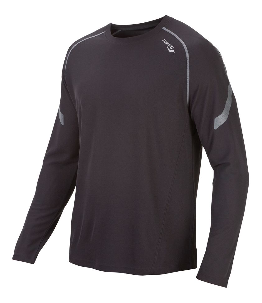 Mens Saucony Run Strong Long Sleeve No Zip Technical Tops