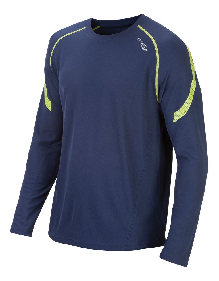 Mens Saucony Run Strong Long Sleeve No Zip Technical Tops
