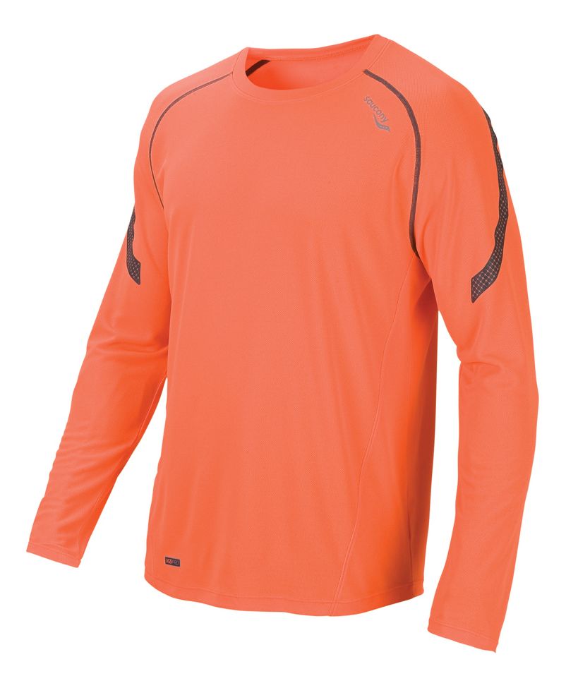 Mens Saucony Run Strong Long Sleeve No Zip Technical Tops
