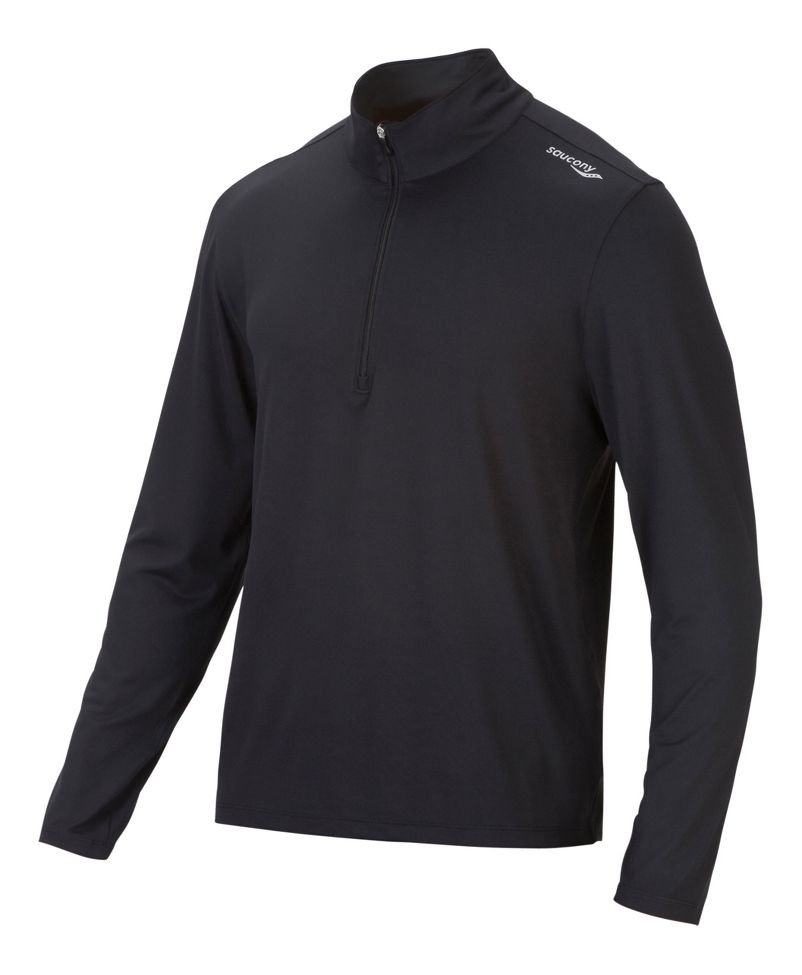 Mens Saucony Primo 1/4 Zip Long Sleeve Technical Tops