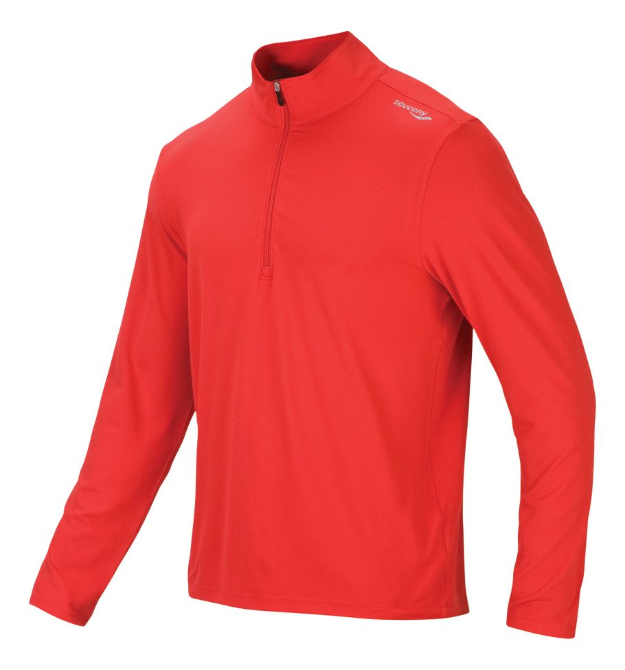 Mens Saucony Primo 1/4 Zip Long Sleeve Technical Tops