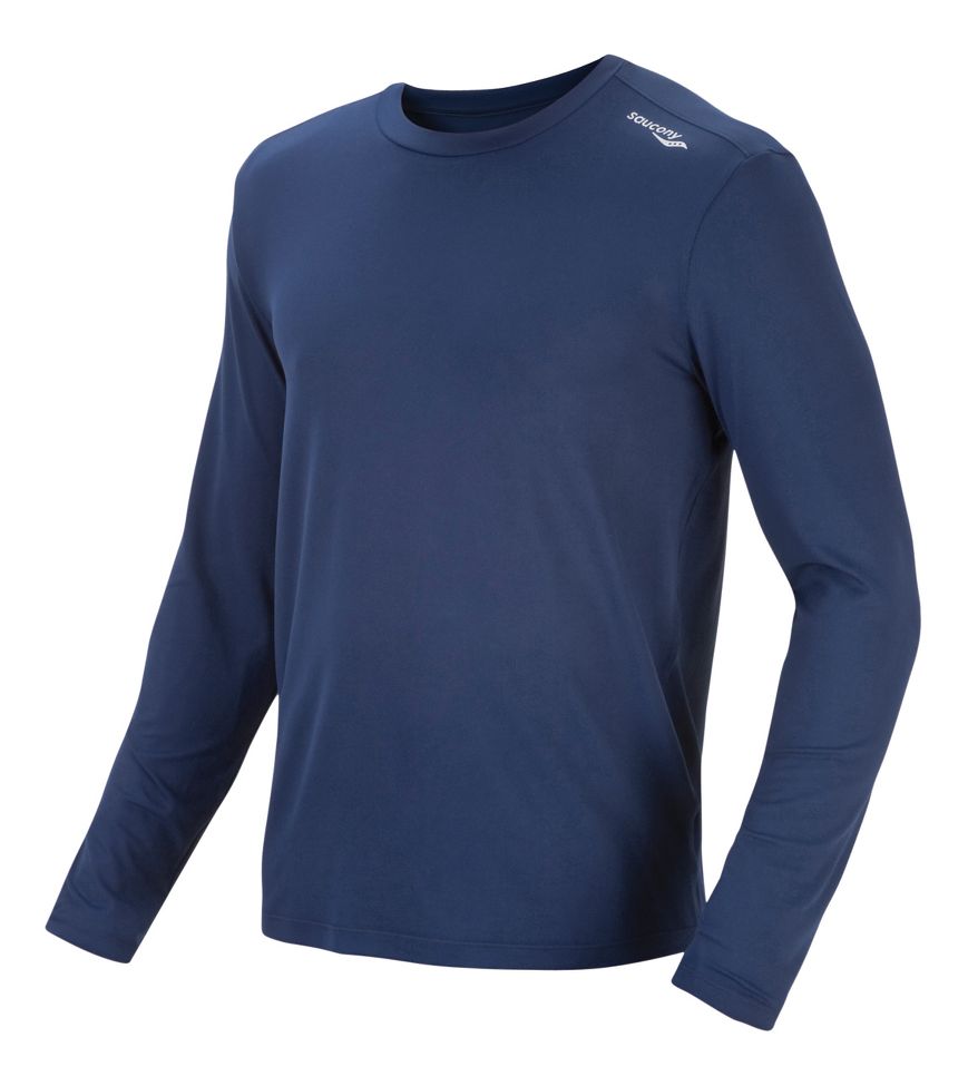 Mens Saucony Primo Long Sleeve No Zip Technical Tops