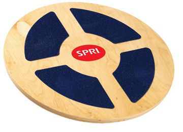 SPRI Round Wood Wobble Board Fitness Equipment
