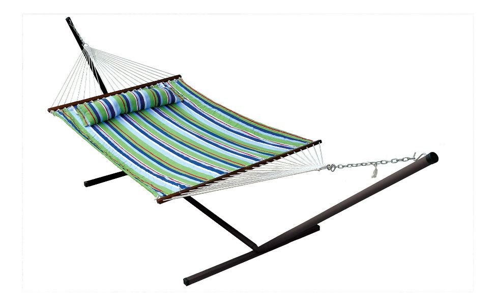 Stansport Double Cotton Hammock w stand Fitness Equipment