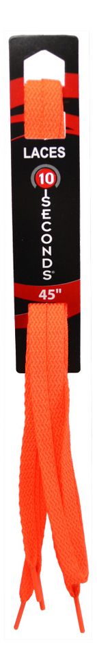 10 Seconds 45" Neon Flat Shoe Laces Fitness Equipment