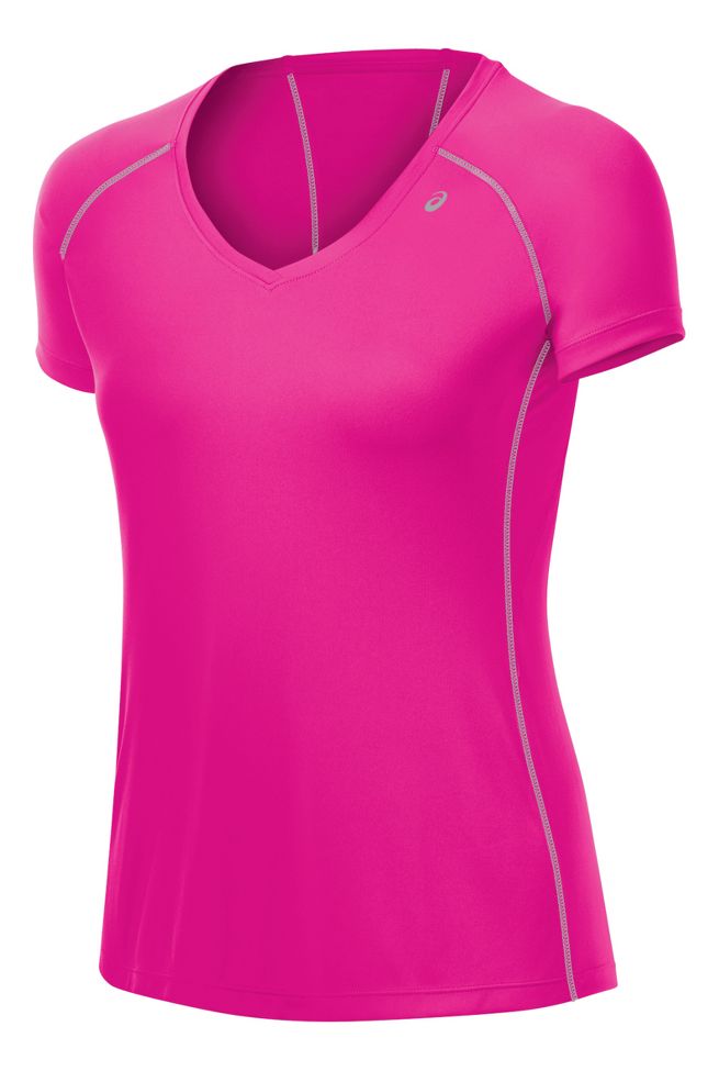 Womens ASICS Lite-Show Favorite Short Sleeve Technical Tops