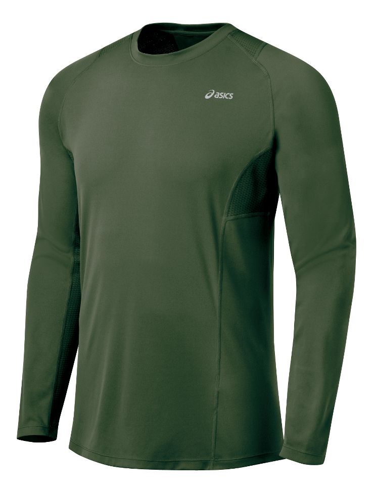 Mens ASICS Favorite Long Sleeve No Zip Technical Tops
