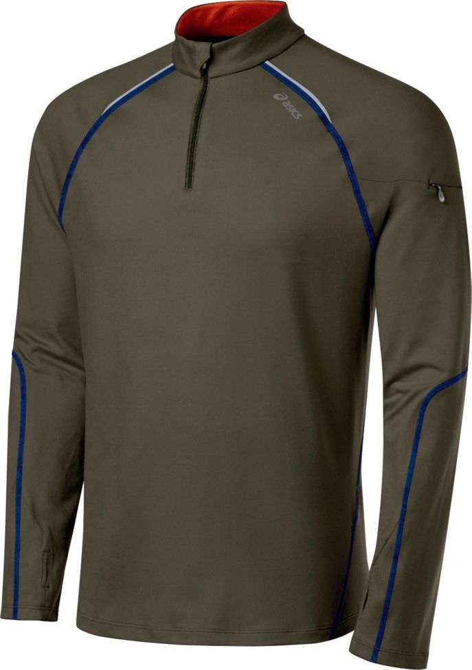 Mens ASICS Thermopolis LT Long Sleeve 1/2 Zip Technical Tops