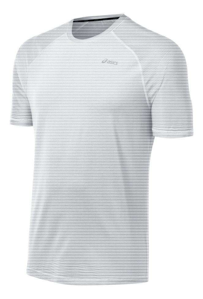 Mens ASICS PR Stripe Short Sleeve Technical Tops
