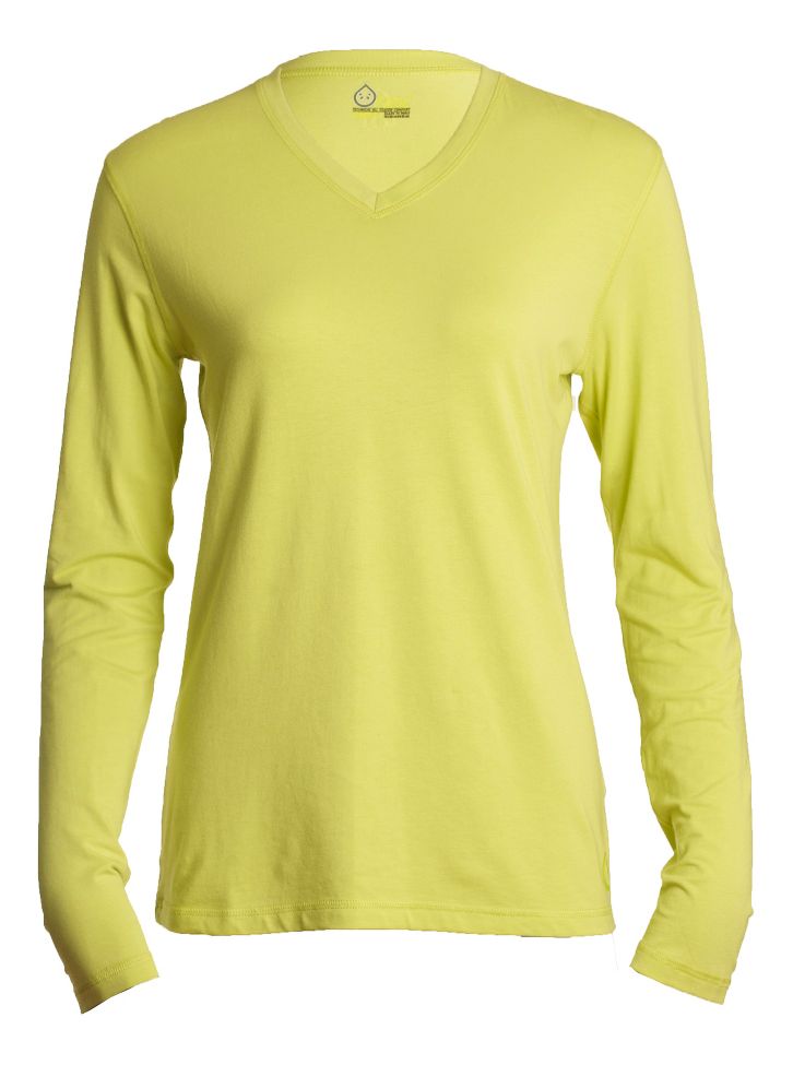 Womens Tasc Performance Core V-Neck Long Sleeve No Zip Technical Tops