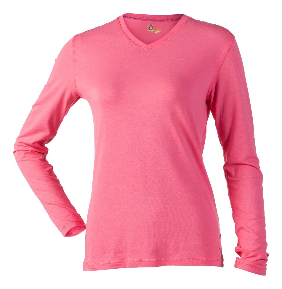 Womens Tasc Performance Core V-Neck Long Sleeve No Zip Technical Tops
