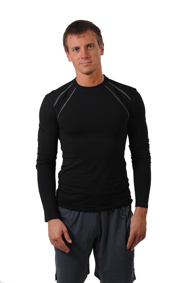 Mens tasc Performance Hybrid Fitted LS Crew Long Sleeve No Zip Technical Tops